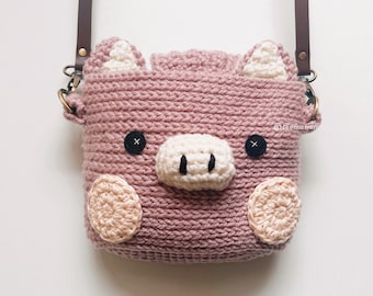 PRE-ORDER / PIG / Fuji Instax Case - Cutie Animal / mini evo, 90, 70, 40, 11, 25, 9, 8, polaroid camera, crochet bag, finished gifts