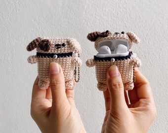Airpods 1/2 Crochet with Silicone Case | Dog | Cute Case, airpods 2