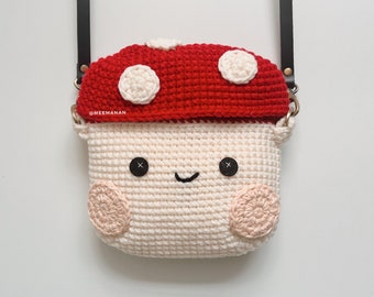Crochet Mushroom Camera Bag – Handmade Fuji Instax Case