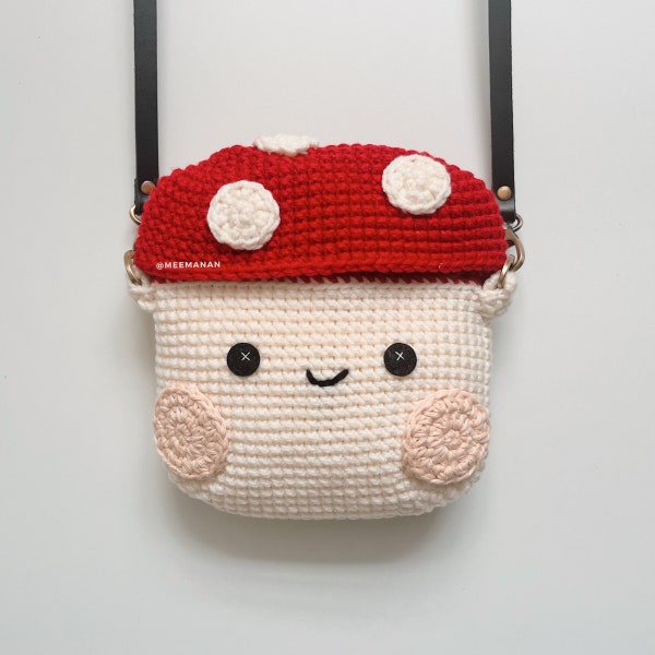 PRE-ORDER / Fuji Instax Case - Red Mushroom / mini evo, 90, 70, 40, 11, 25, 9, 8, polaroid camera, crochet bag, finished gifts