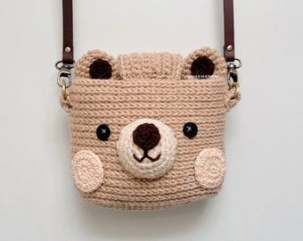 PRE-ORDER / BEAR / Fuji Instax Case - Cutie Animal / mini evo, 90, 70, 40, 11, 25, 9, 8, polaroid camera, crochet bag, finished gifts