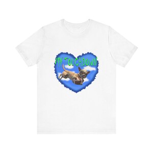 Flying French Bulldog Touchdown T-Shirt | Heart Graphic, Sports Puppy