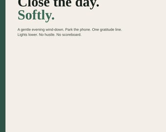 Phone in Bed Again? Evening Wind-Down Printable | Night Routine Phone Park + Gratitude