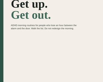 Lose an Hour Between Alarm and Door? ADHD Morning Routine Printable | Adult Launch Pad Checklist