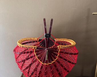 Japanese foldable fishing basket