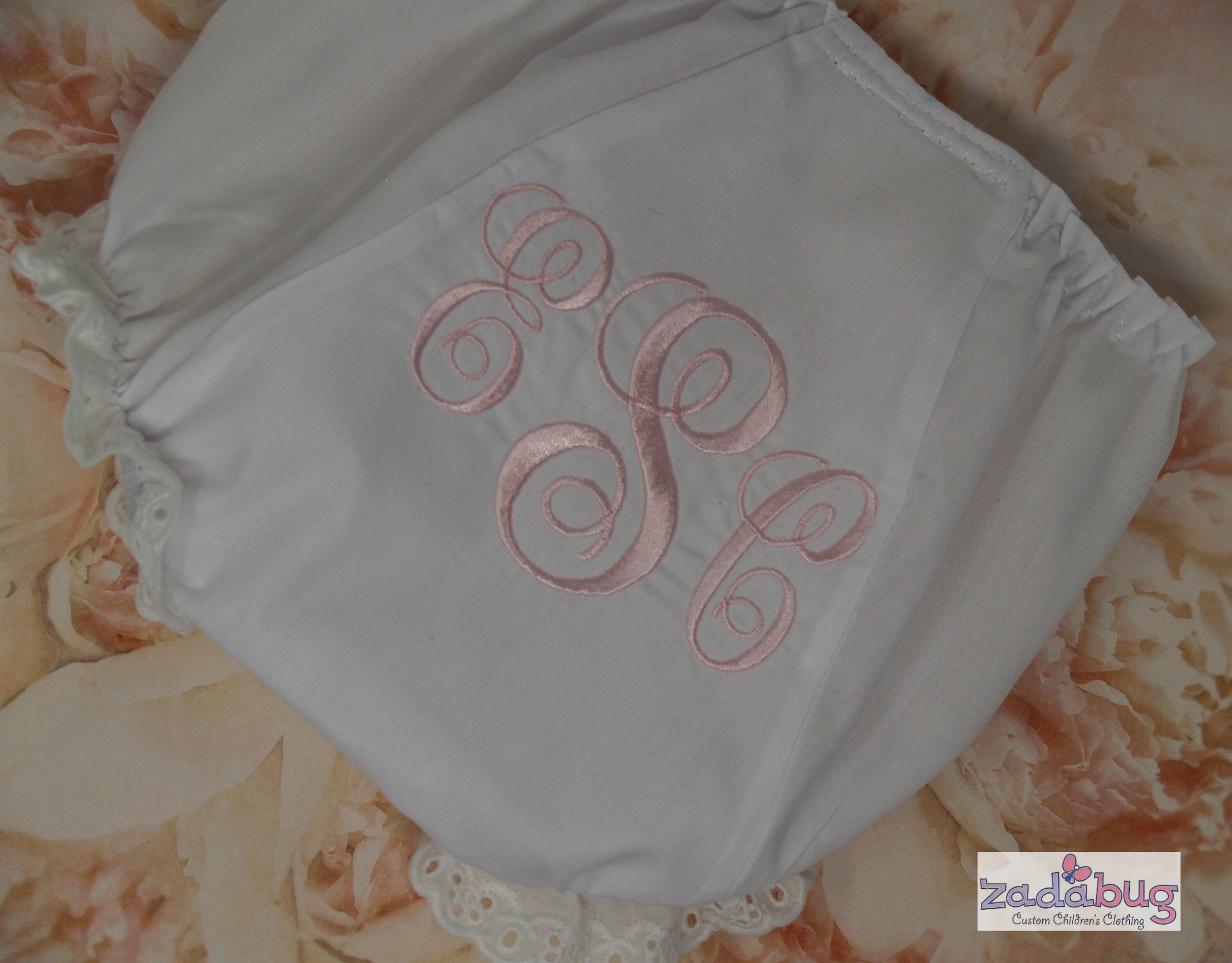 Personalized Baby Girl Diaper CoverToddler Monogrammed White Etsy