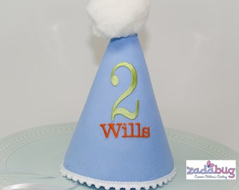 Partyhat, Party Hat With Embroidery,mini Party Hat, Beige