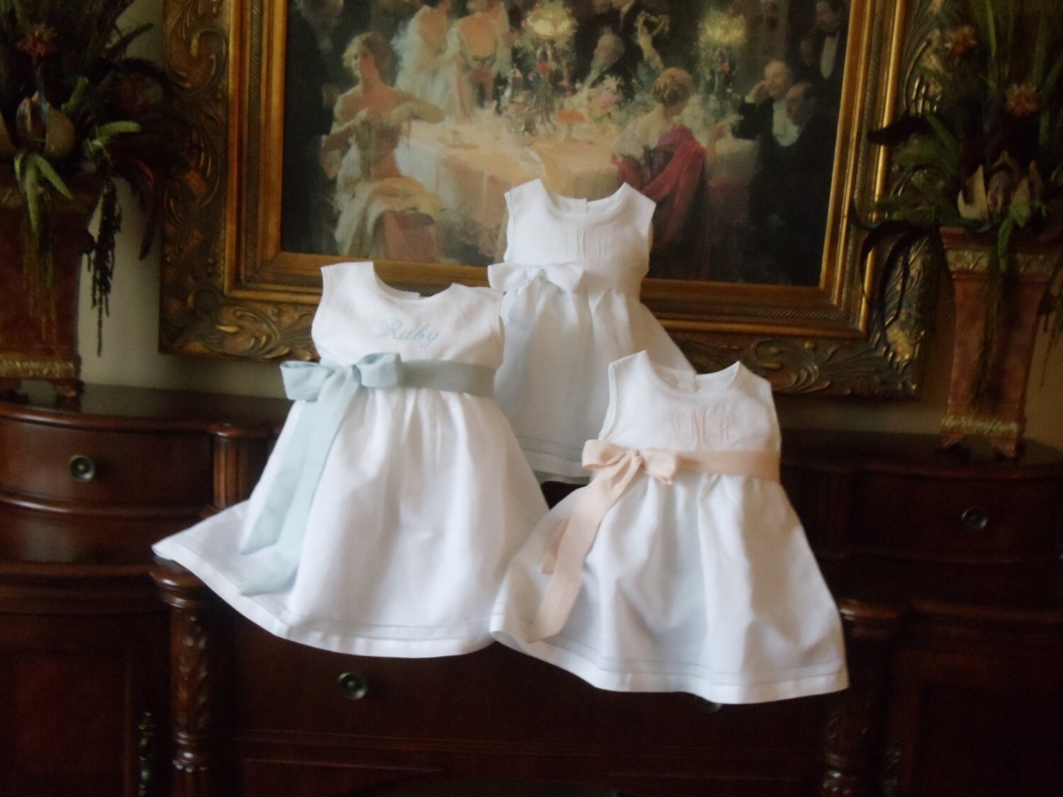 Baby and Toddler Girl White Linen DressHemstitching Etsy