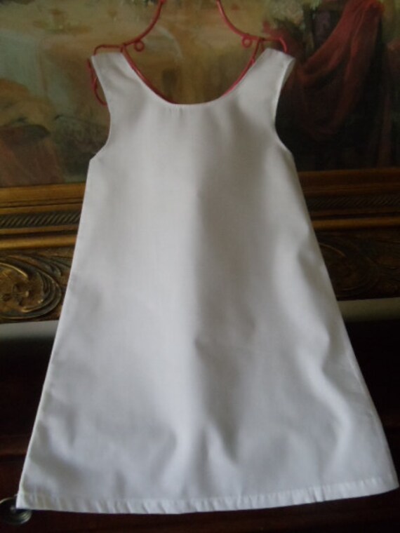 plain white slip dress