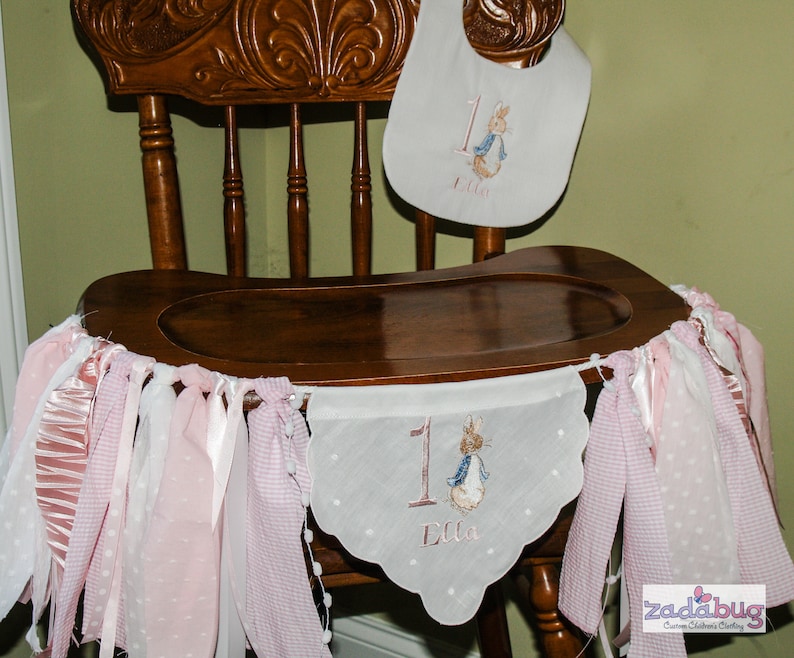 Personalized Embroider Beatrix Potter Peter Rabbit Highchair Etsy