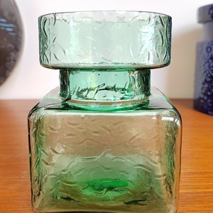 Vintage Square Glass Vase
