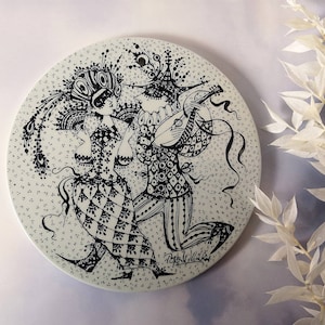 Bjorn Wiinblad wall plaque/February wall plate for Nymolle Denmark