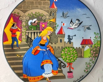 1980's vintage Barbara Furstenhofer "Cinderella" Fairy Tale Plate