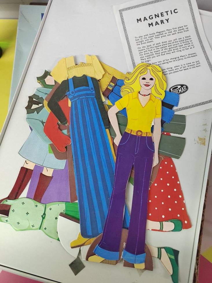 Vintage 70's Paper Doll Dress up Toy Etsy UK