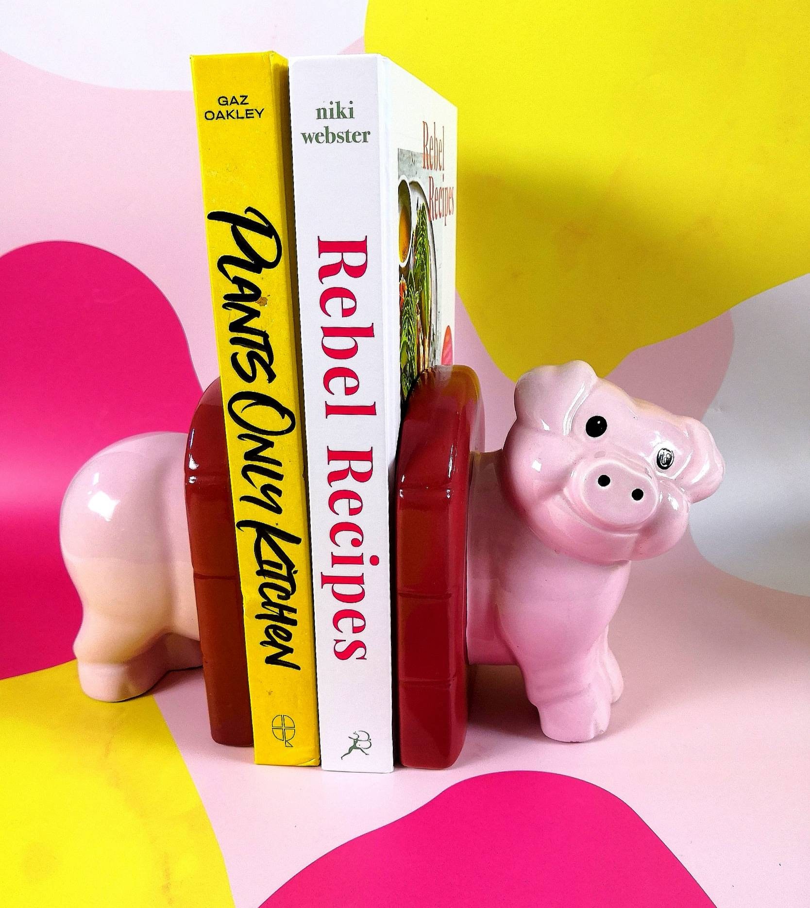 Vintage 80's Carltonware Pig Bookends