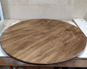36 Inch Premium Pine Wood Lazy Susan Turntable | Lazy Susie for Large Tables | Provincial Wood Stain | Handcrafted in the USA