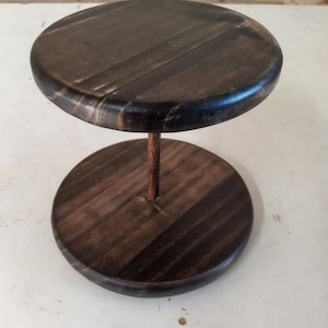 7 Inch Mini Spice Lazy Susan | Spinning Spice Organizer | Countertop Spice Organizer | Dark Walnut Stain