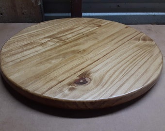 15 Inch Stained Wooden Lazy Susan Turntable | Handcrafted in the USA