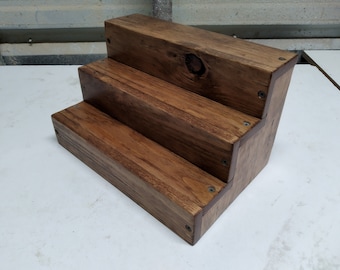 16 Inch Pine Wood Three Tier Spice Rack | Made to Order