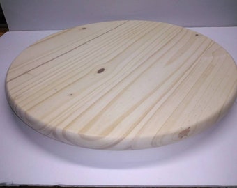 Pine Spruce Unfinished Wooden Lazy Susan Turntable | Handcrafted in the USA