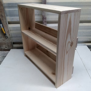 Small Pine Wood Bookcase | Bookshelf Ships Fully Built | Unfinished | Handcrafted in the USA