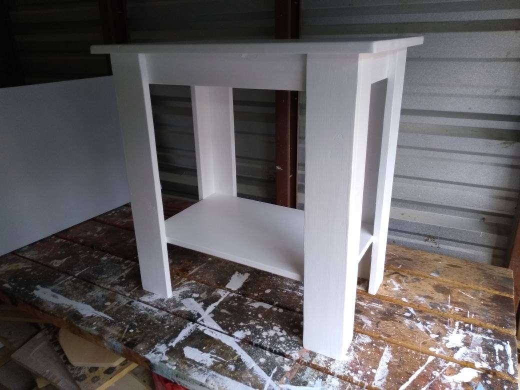 Side Table With Shelf End Table With Shelf Narrow End Table Canada