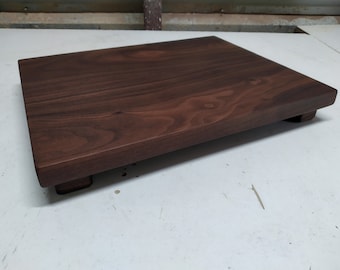 15 x 12 Inch Walnut Wood Raised Cutting Board | Charcuterie Board | Cheese Board with Feet