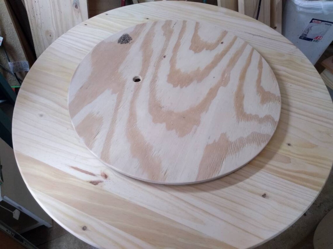 Pine Unfinished Wooden Lazy Susan Turntable Etsy