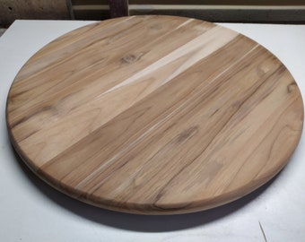 Unfinished Teak Wood Lazy Susan Turntable | 15 Inch Teak Lazy Susie | Handcrafted in the USA