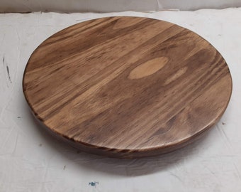 11 Inch Stained Low Profile Wooden Lazy Susan Turntable