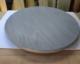 24 Inch Distressed Wooden Lazy Susan Turntable | Pine Wood Lazy Susie | Handcrafted in the USA