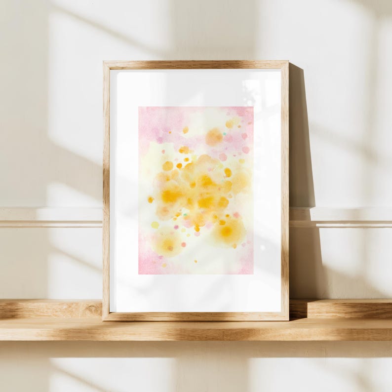 Power -watercolor Wall Art | Japandi Abstract Print | Healing Energy ...
