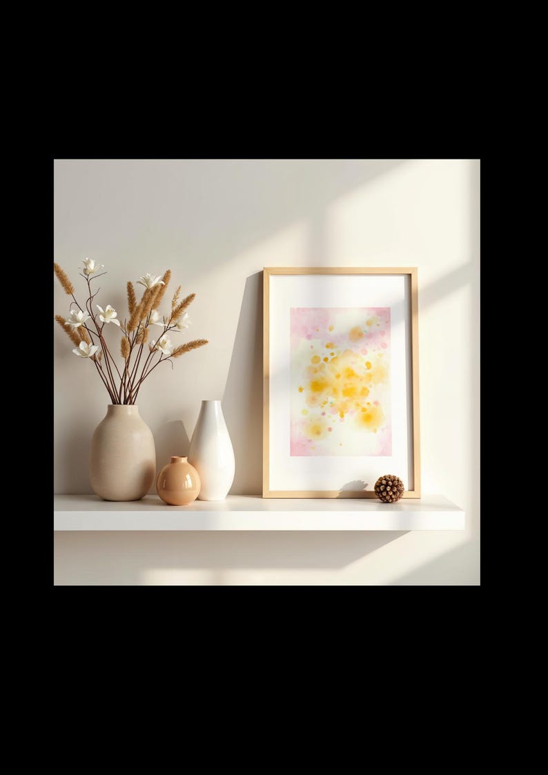 Power -watercolor Wall Art | Japandi Abstract Print | Healing Energy ...