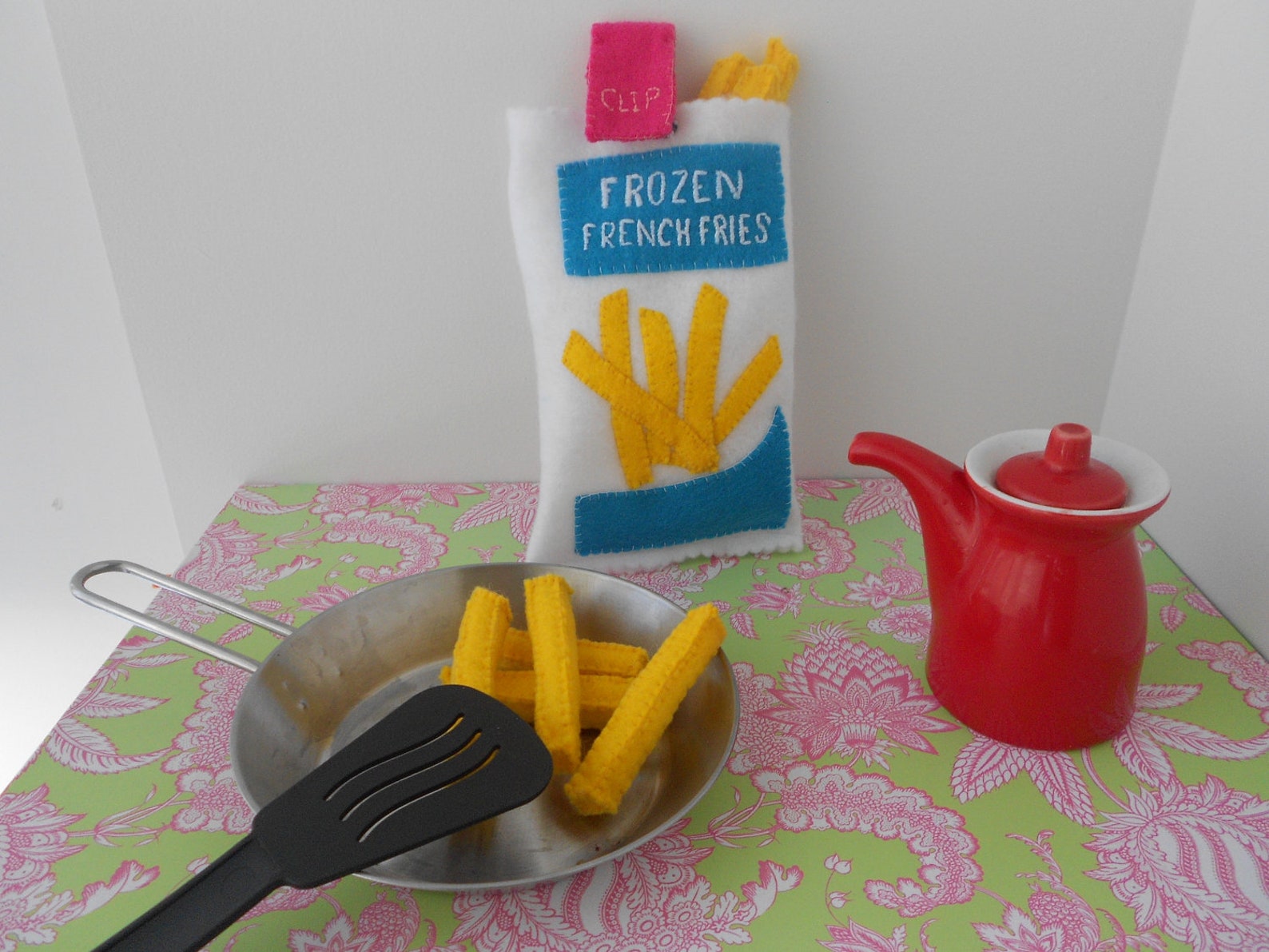 Frozen french fries bag with 12 fries and the bag with a clip Etsy