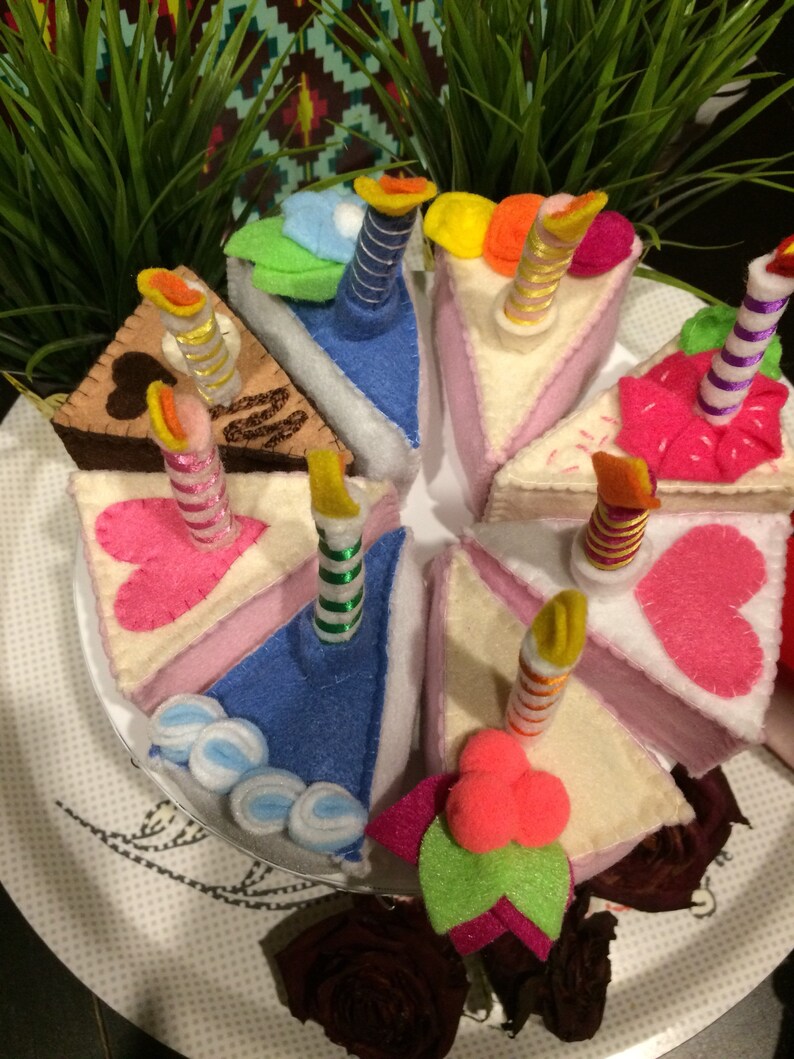 Fake cake slice of cakeplay cakes cake game removable Etsy