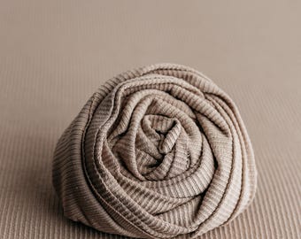 Donkerbeige zitzakwikkelset voor newbornfotografie – Zachte studio-accessoire