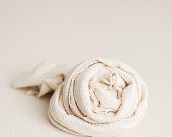 Newbornfotografie zitzakset – natuurlijke beige doek en achtergrond (handgemaakt)