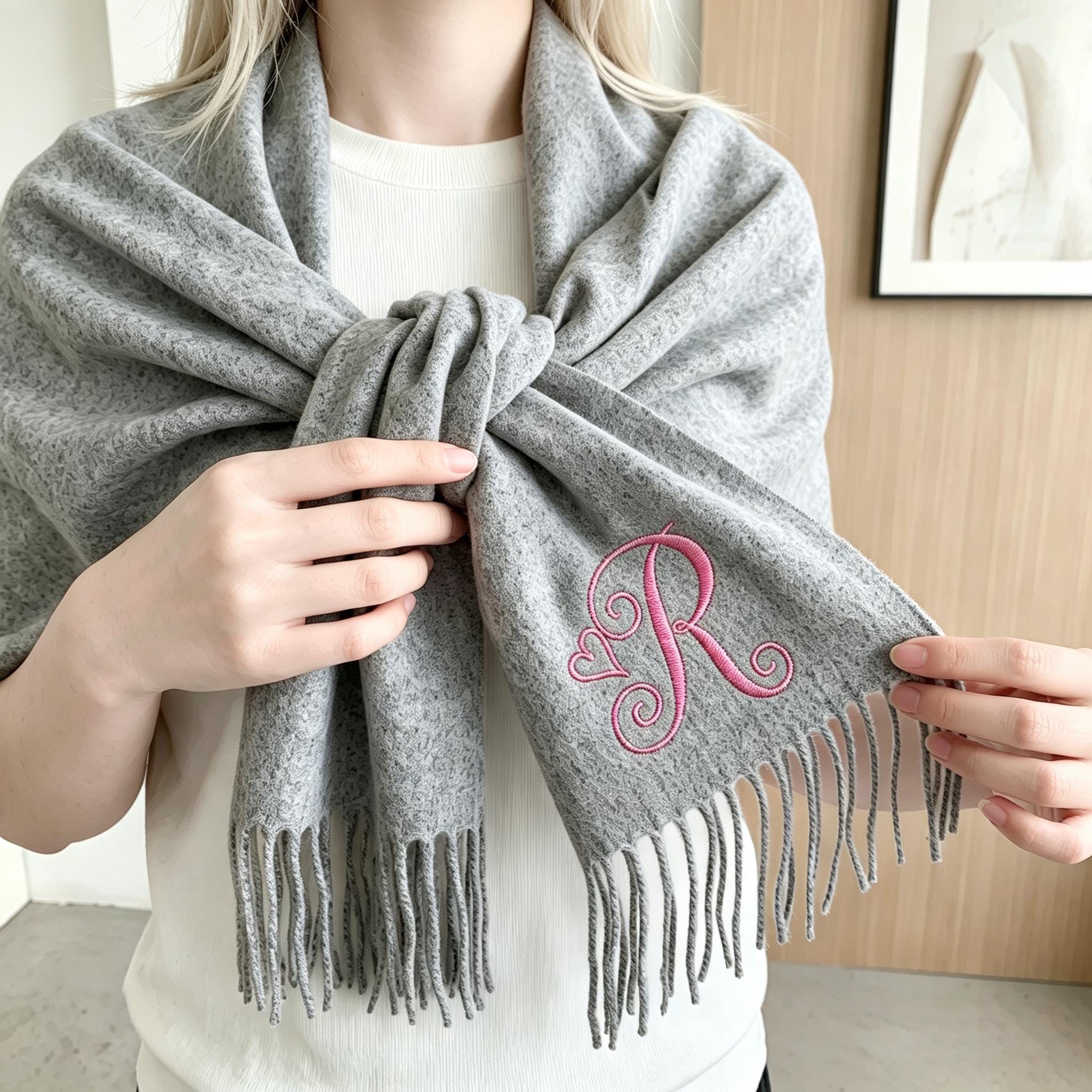 Pink Black Scarf - Etsy