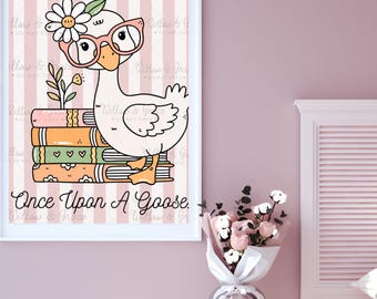 Once Upon A Goose | Book Lovers/Nursery Print
