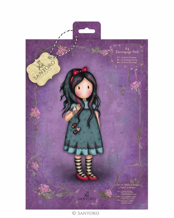 Gorjuss Heart Strings Decoupage Card Making Set Santoro Etsy