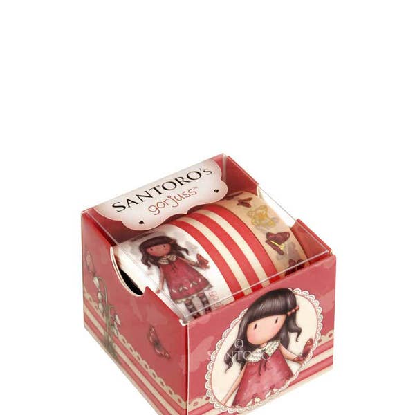 TIME To FLY -GORJUSS GIRLs Washi Tapes by Santoro of London - " Time to Fly "  3 roll set - New !!