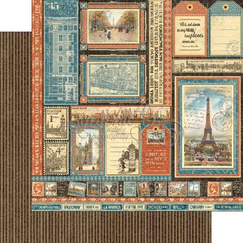 CITYSCAPES ReTIRED !! GRAPHiC 45 Paper Pad 12x12 Brand New- VICTORiAN style BIG CITIES THeME