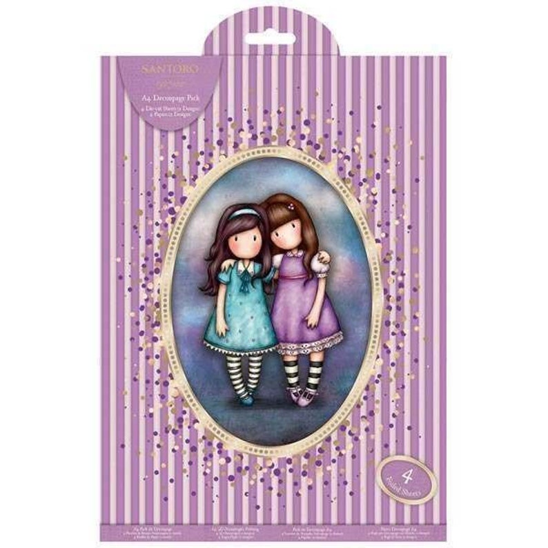 Santoro Gorjuss Docrafts Party Time Decoupage Card Making Set Gorjuss Girls New Paper Craft Supplies Tools Safarni Org