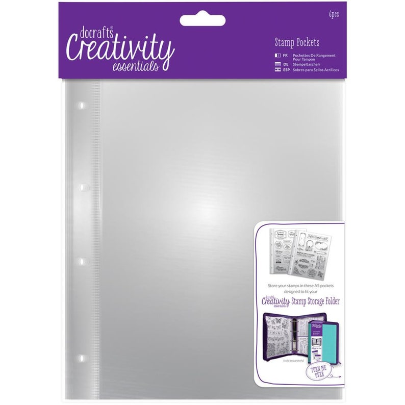 STAMP STORAGE REFILLs Half-Sized for Binder by Creativity Essentials DoCrafts New !!