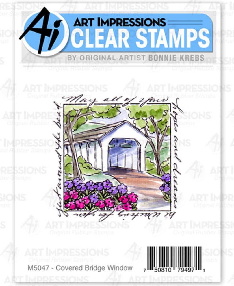 Art Impressions Windows To The World Cling Stamp-first Bloom Window