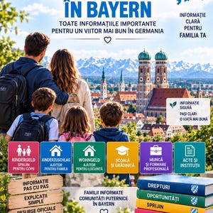 Ghid Practic pentru Românii din Bayern 2026/2027 | Kindergeld, Kinderzuschlag, Wohngeld, Acte, Școală | PDF Digital