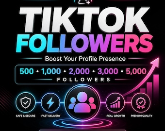 TikTok-volgersgroeiservice | 500-5000 volgers (digitale promotie)
