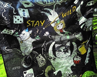 Circusbandana van 100% katoen: Stay Wild, ontwerp ter ere van het 3-jarig jubileum van zzz no more (52 cm)