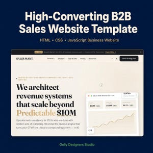 Plantilla web de ventas B2B de alta conversión / Sitio web empresarial en HTML, CSS y JavaScript