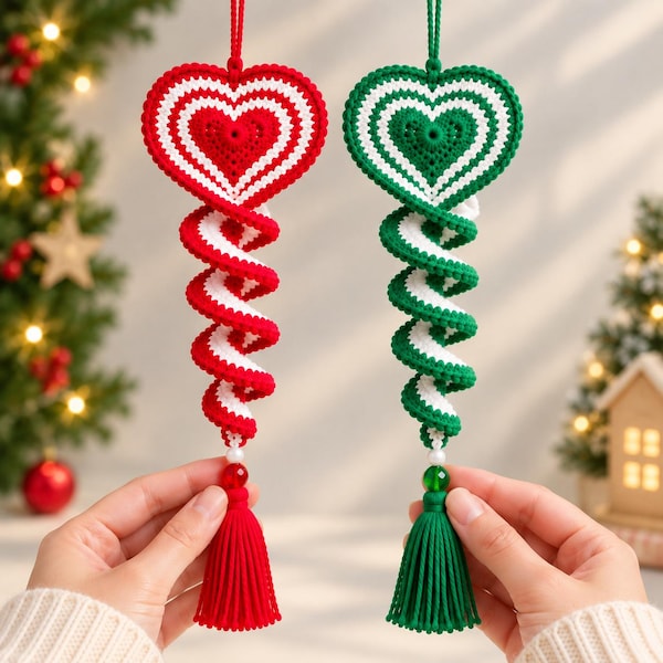Crochet Heart Wind Spinner Pattern (PDF Instant Download)